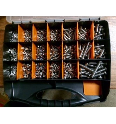 Sortiment Buttonhead 635 dele Syrefast rustfri A4 DIN 7380
