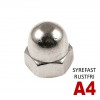 DIN 1587 topmøtrik rustfri A4