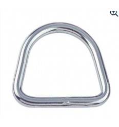 D ring i rustfri syrefast A4