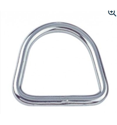 D ring i rustfri syrefast A4