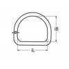 D ring i rustfri syrefast A4