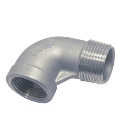 Vinkel Muffe-Nippel Rustfri A4