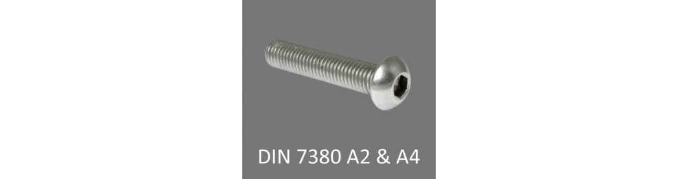 DIN 7380 Buttonhead bolt A2 og A4
