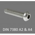 DIN 7380 Buttonhead bolt A2 og A4