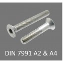 DIN 7991 Undersænket A2 og A4
