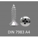 DIN 7983 Undersænket Pladeskrue A4