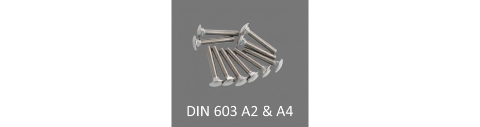 DIN 603 Bræddebolte A2 og A4