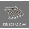 DIN 603 Bræddebolte A2 og A4