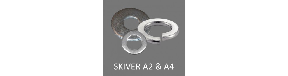 Skiver rustfri A2 og A4