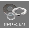Skiver rustfri A2 og A4
